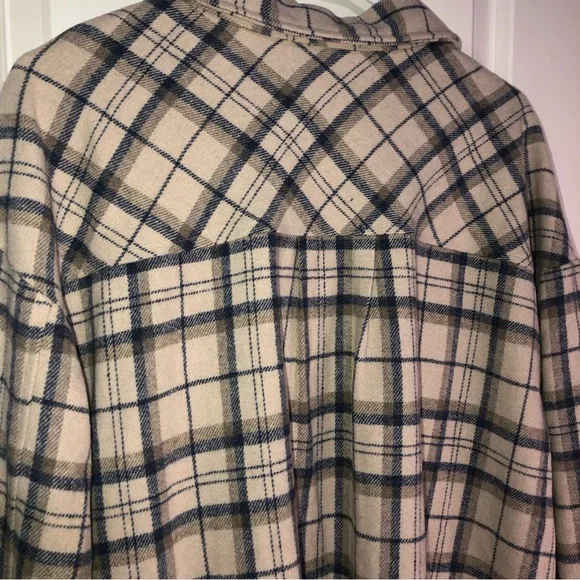 Mittoshop Plaid Flannel Shacket Jacket Size Large New - Picture 6 of 8